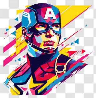 Painting - Colorful Superhero Character Illustration Transparent PNG