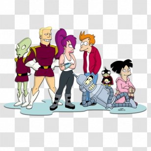 Philip J. Fry Leela Bender Planet Express Ship Zoidberg - Heart Transparent PNG