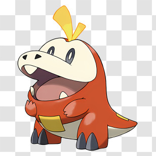 Fuecoco - Red Dinosaur Cartoon Character Transparent PNG