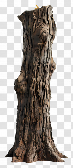 Tree Trunk - Tree Trunk With Detailed Bark Transparent PNG