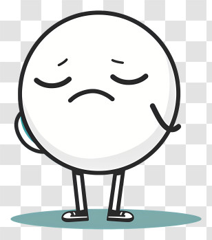 Cute Art - Sad Cartoon Character Illustration Transparent PNG