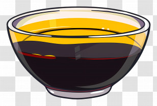 Soy Sauce - Illustration Of Soy Sauce In Transparent Bowl Transparent PNG