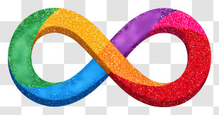 Glitter Infinity Symbol - Colorful Infinity Symbol Illustration Transparent PNG