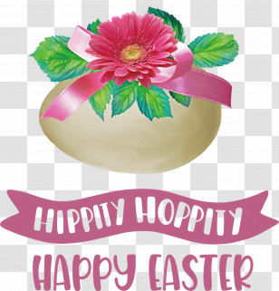 Hippity Hoppity Happy Easter Transparent PNG