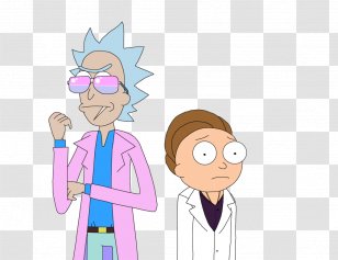 Rick Sanchez Morty Smith And Silhouette Season 3 Mortyseason 1 Youtubeyoutube Transparent Png
