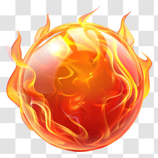 Fireball - Bright Flaming Fireball Illustration Transparent PNG