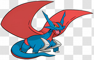 Salamence - Blue Dragon With Red Wings Transparent PNG