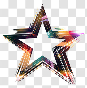 Star Shape - Colorful Abstract Star Design Transparent PNG