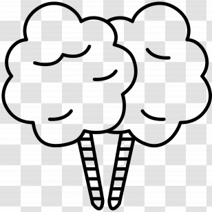 Cotton Candy - Fluffy Cotton Candy Treat Transparent PNG