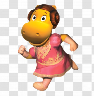 Backyardigans - Running Yellow Hippo Princess Cartoon Character Transparent PNG