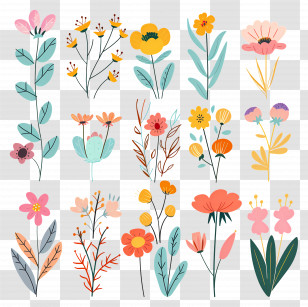 Wild Flower - Stylized Drawings Of Flower Arrangements Transparent PNG