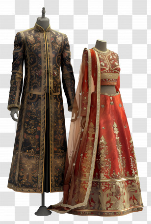 Indian Formal Wear - Traditional Ornate Clothing Transparent PNG