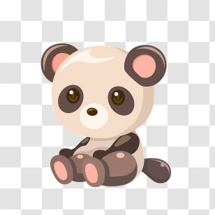 Panda Bear - Cute Panda Cartoon Illustration Transparent PNG