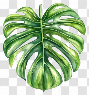 Watercolor Leaf - Monstera Leaf Plant Transparent PNG