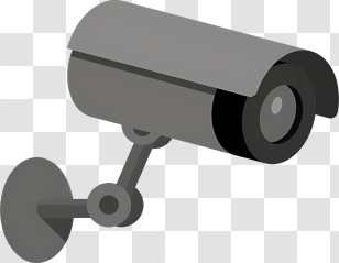 Icon - Modern Gray Security Camera Illustration Transparent PNG