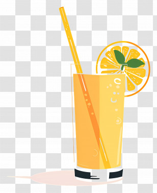 Juice - Refreshing Orange Juice Illustration Transparent PNG