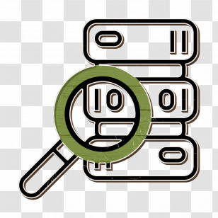 Code Icon Data Management Icon Loupe Icon Transparent PNG