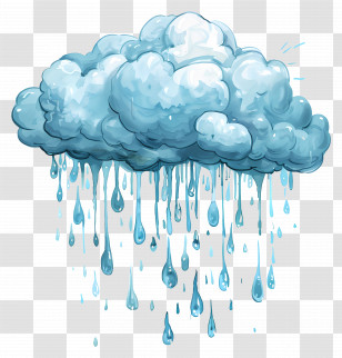 Rain Cloud - Rainy Cloud Illustration Transparent PNG