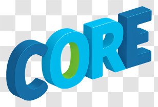 Core Logo - 3D Text CORE Transparent PNG