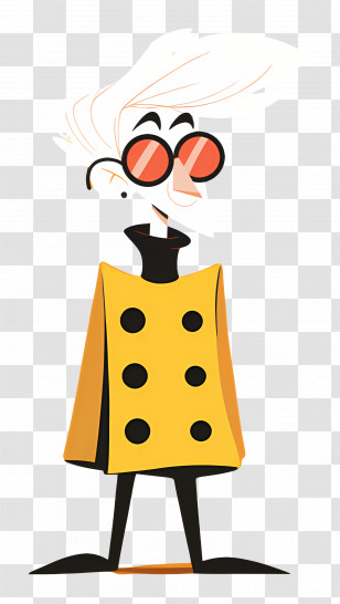 Nora Wakeman - Abstract Character Design With Glasses In Modern Art Style Transparent PNG