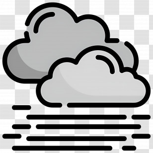 Fog - Cloudy Weather Icon Design Transparent PNG