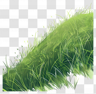 Grass Slope - Lush Green Grass Slope Illustration Transparent PNG