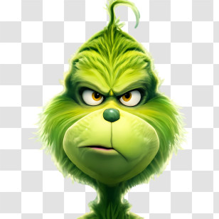 Christmas Grinch - Grumpy Green Cartoon Character Transparent PNG