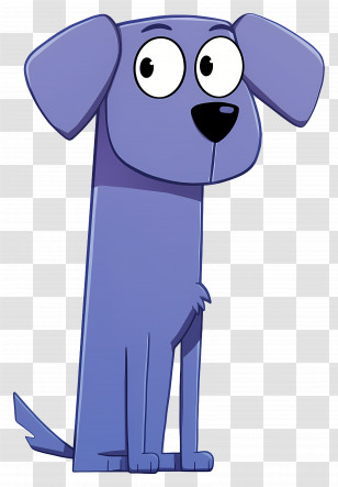 Cartoon Dog - Adorable Blue Cartoon Dog Illustration Transparent PNG