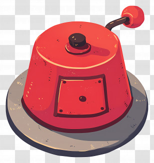 School Bell - Red Bell Alarm Illustration Transparent PNG