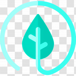 Vegetarian Symbol - Green Leaf Symbol In Circle Transparent PNG