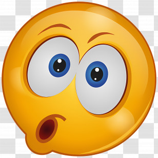 Shocked Emoji - Astonished Emoji With Wide Eyes Transparent PNG