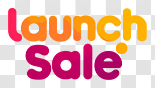 Launch Sale - Launch Sale Colorful Promo Transparent PNG