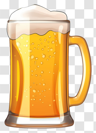 Beer - Refreshing Beer Glass With Foam Transparent PNG