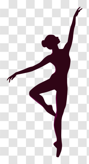 Ballet Dancer - Elegant Ballet Dancer Silhouette Transparent PNG