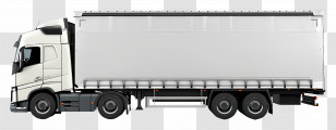Lorry Side View - White Cargo Truck For Transportation Illustration Transparent PNG