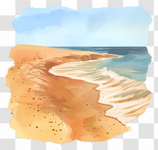 Beach Sand - Beautiful Sandy Beach And Ocean Waves Transparent PNG