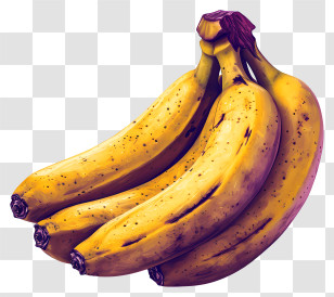 Banana - Yellow Ripe Banana Bunch Illustration Transparent PNG