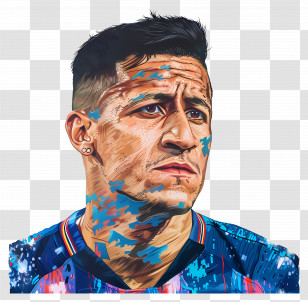 Alexis Sanchez - Man Portrait Drawing Transparent PNG