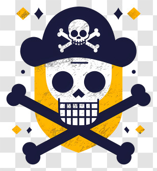One Piece Jolly Roger - Pirate Skull And Crossbones Symbol Transparent PNG