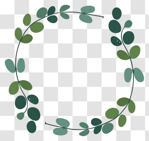 Wreath - Green Leaf Wreath For Natural Decoration Transparent PNG