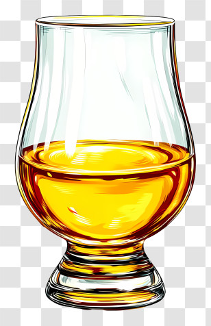 National Scotch Day - Glass Of Whiskey Illustration Transparent PNG