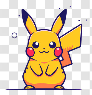 Pikachu - Cute Cartoon Pikachu Illustration Transparent PNG