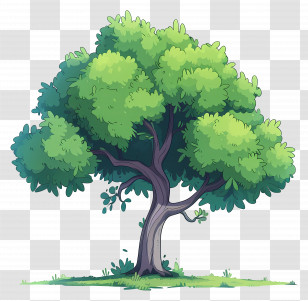 Big Tree - Green Leafy Tree Illustration Transparent PNG