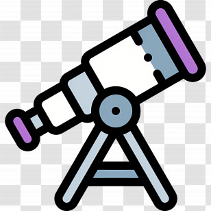 Telescope - Cartoon Telescope For Stargazing Transparent PNG