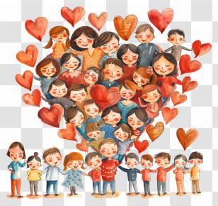 International Day Of Families - Illustration Of A Loving Community Transparent PNG