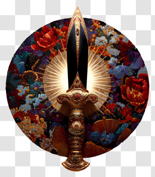 Jewel Decorative Art - Ornate Ceremonial Dagger Transparent PNG