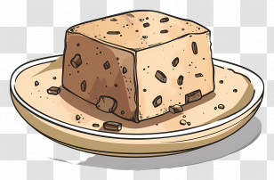 Halva - Plate Of Traditional Halva Dessert Transparent PNG
