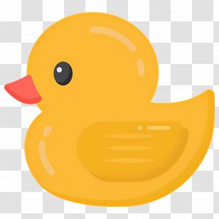 Duck - Adorable Yellow Rubber Duck Toy Transparent PNG