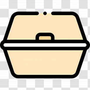 Food Box - Beige Takeout Box Transparent PNG