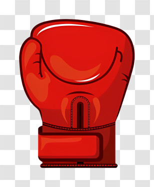 Boxing Glove - Red Boxing Glove Illustration In Cartoon Style Transparent PNG